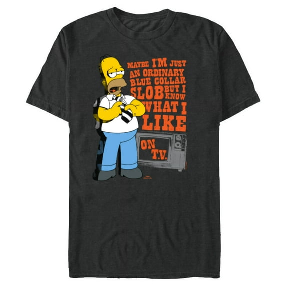 The Simpsons Homer Simpson Just an Ordinary Blue Collar Slob - Short Sleeve Blended T-Shirt for Adults - Customized-Dark Heather