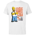 thumbnail image 1 of The Simpsons Homer Simpson Just an Ordinary Blue Collar Slob - Short Sleeve Cotton T-Shirt for Adults - Customized-White, 1 of 5