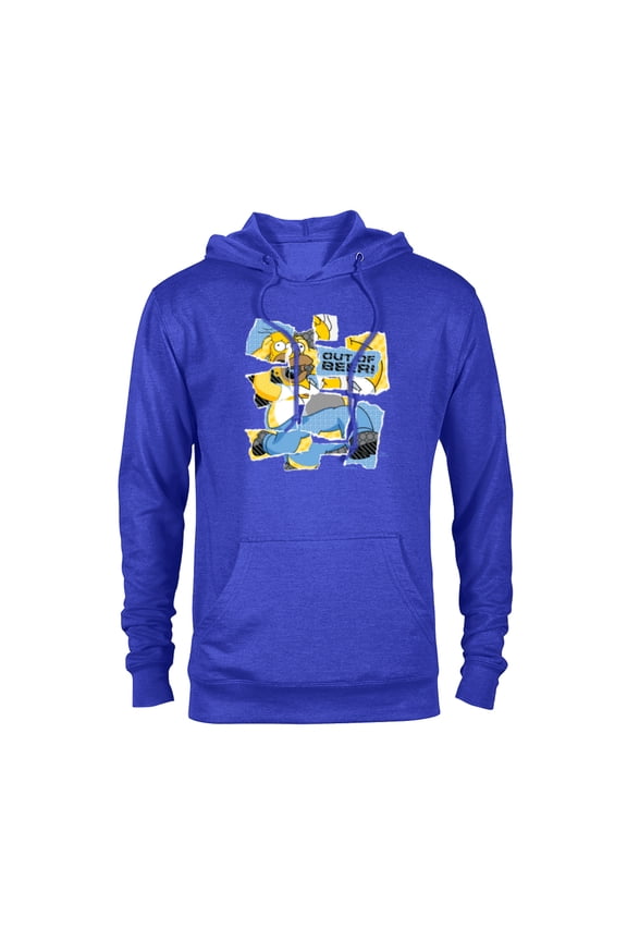 The Simpsons Homer Simpson Out of Beer All Torn Up - Pullover Hoodie for Adults - Customized-Royal