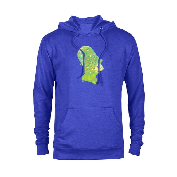 The Simpsons Homer Simpson Sprinkles Head - Pullover Hoodie for Adults - Customized-Navy