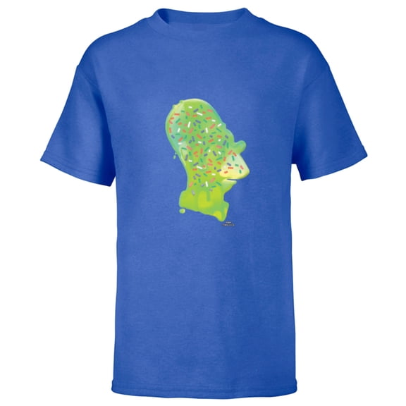 The Simpsons Homer Simpson Sprinkles Head - Short Sleeve T-Shirt for Kids - Customized-Royal