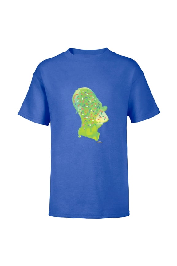 Homer Simpson Sprinkles Head - Short Sleeve T-Shirt for Kids - Customized-Royal