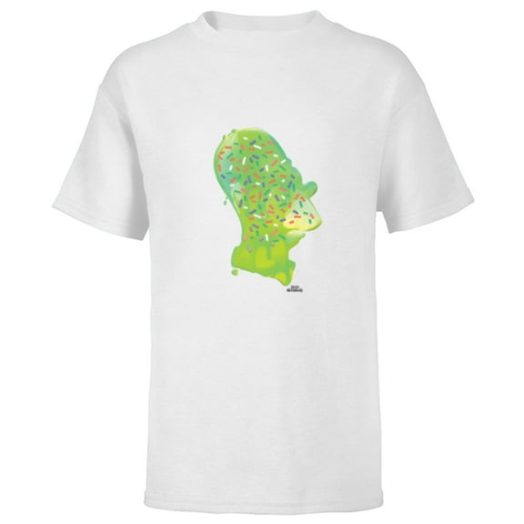 The Simpsons Homer Simpson Sprinkles Head - Short Sleeve T-Shirt for Kids - Customized-White