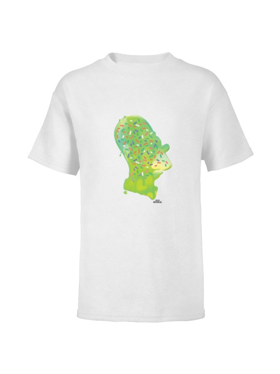 Homer Simpson Sprinkles Head - Short Sleeve T-Shirt for Kids - Customized-White