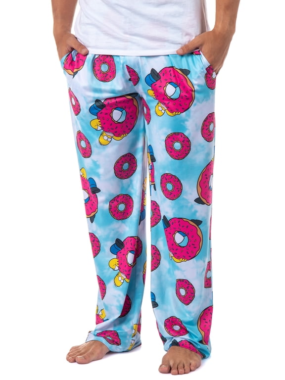 The Simpsons Homer Simpson Tie Dye Sprinkles Donuts Adult Lounge Pajama Pants For Men