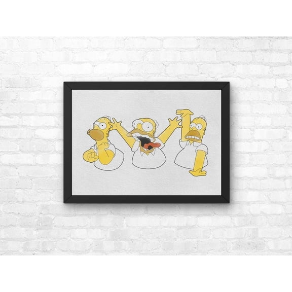 The Simpsons Homer The Shining Parody, No TV No Beer Treehouse of Horror, Watercolour Illustration Wall Art | A5 A4 A3