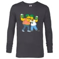 thumbnail image 1 of The Simpsons Homer and Barney Cheers to St. Patrick’s Day - Long Sleeve T-Shirt for Men - Customized-Charcoal Heather, 1 of 5
