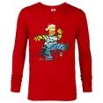 thumbnail image 1 of The Simpsons Homer and Snowball Tangled Holiday - Long Sleeve T-Shirt for Men – Customized-New Red, 1 of 5