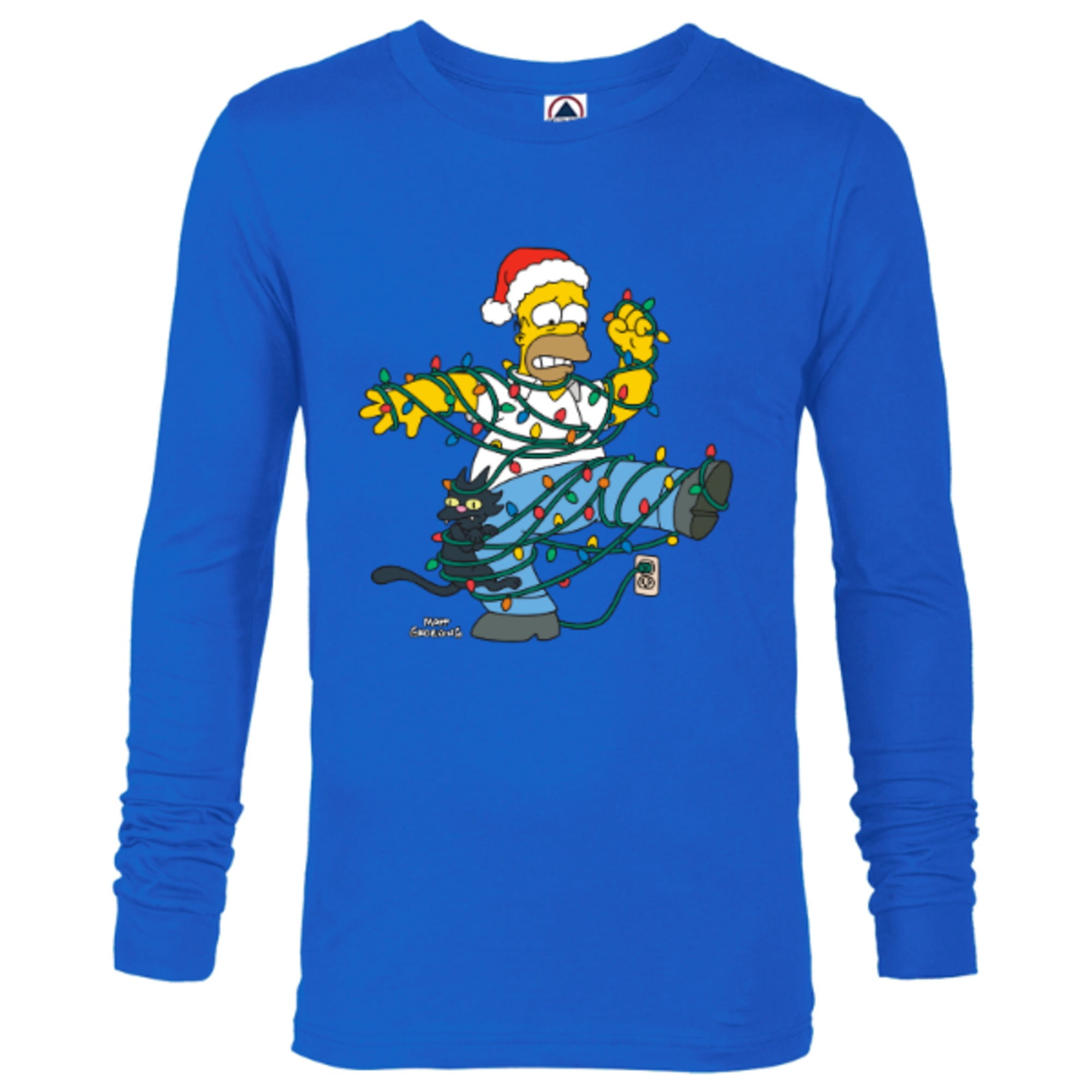 The Simpsons Homer and Snowball Tangled Holiday - Long Sleeve T-Shirt ...