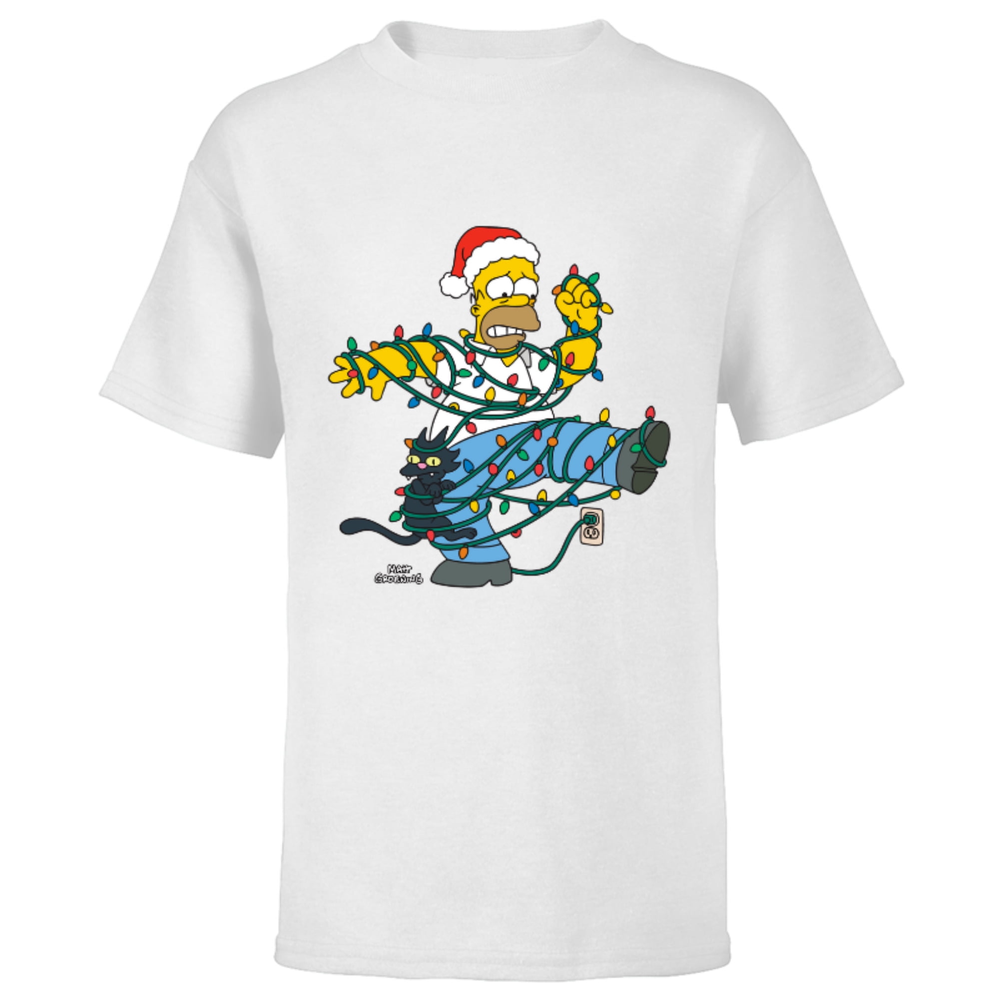 The Simpsons Homer and Snowball Tangled Holiday - Short Sleeve T-Shirt ...