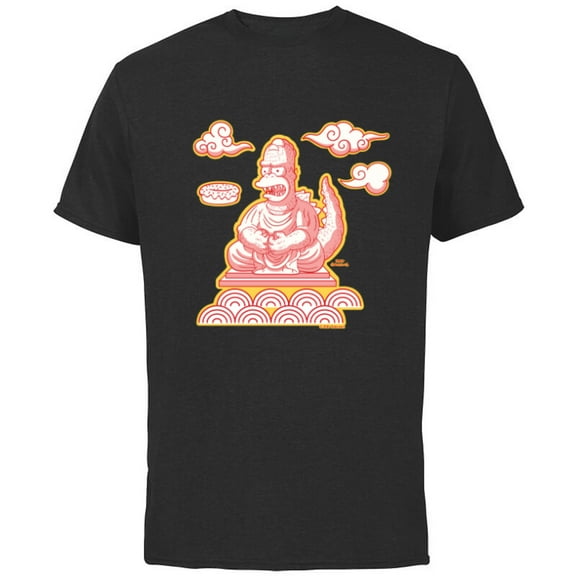 The Simpsons Homerzilla Kaiju Statue Treehouse of Horror - Short Sleeve Cotton T-Shirt for Adults - Customized-Black