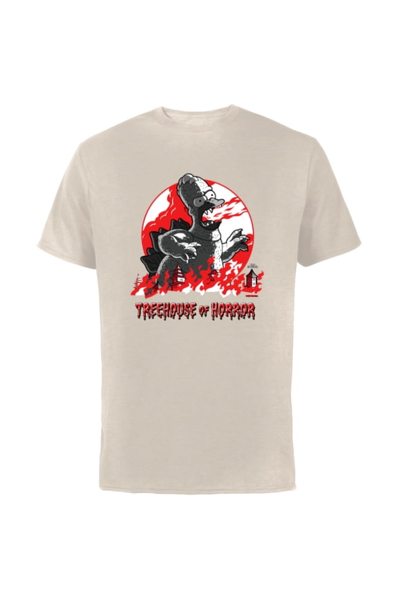 Homerzilla Treehouse of Horror - Short Sleeve Cotton T-Shirt for Adults - Customized-Putty