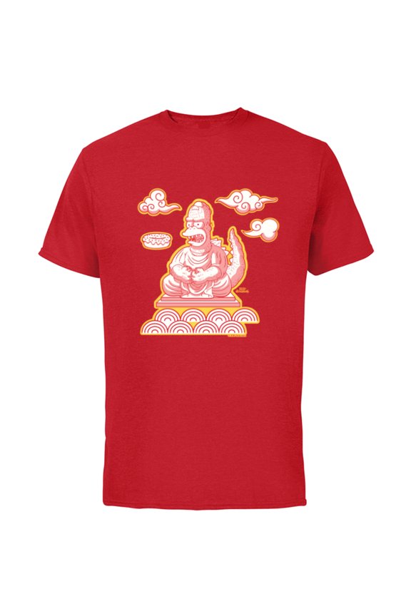 Homerzilla Treehouse of Horror - Short Sleeve Cotton T-Shirt for Adults - Customized-Red