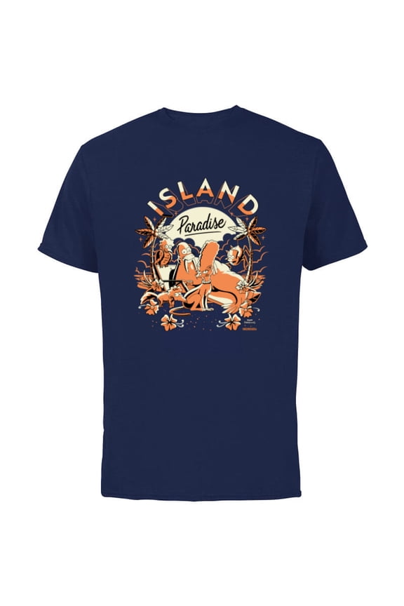 Island Paradise Treehouse of Horror - Short Sleeve Cotton T-Shirt for Adults - Customized-Navy