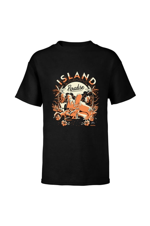 Island Paradise Treehouse of Horror - Short Sleeve T-Shirt for Kids - Customized-Black