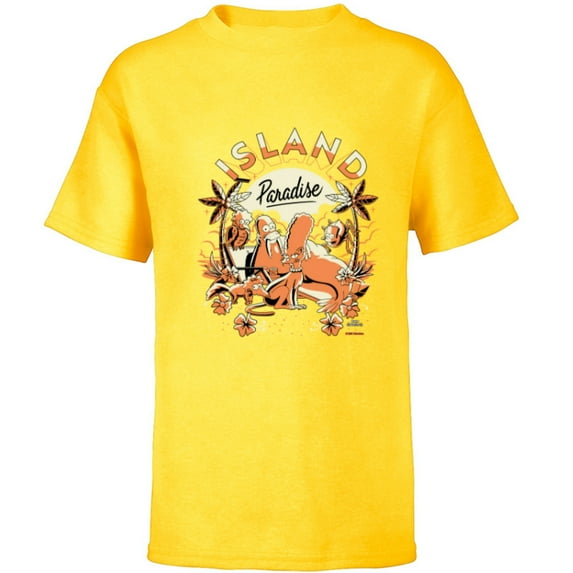 The Simpsons Island Paradise Treehouse of Horror - Short Sleeve T-Shirt for Kids - Customized-Sunflower