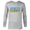 thumbnail image 1 of The Simpsons Isle Style Beach Surfing Bart and the Crew - Long Sleeve T-Shirt for Men - Customized-Athletic Heather, 1 of 5