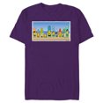 thumbnail image 1 of The Simpsons Isle Style Beach Surfing Bart and the Crew - Short Sleeve Blended T-Shirt for Adults - Customized-Purple, 1 of 5