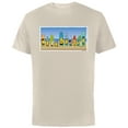 thumbnail image 1 of The Simpsons Isle Style Beach Surfing Bart and the Crew - Short Sleeve Cotton T-Shirt for Adults - Customized-Natural, 1 of 5