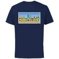thumbnail image 1 of The Simpsons Isle Style Beach Surfing Bart and the Crew - Short Sleeve Cotton T-Shirt for Adults - Customized-Navy, 1 of 5