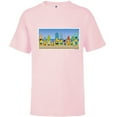 thumbnail image 1 of The Simpsons Isle Style Beach Surfing Bart and the Crew - Short Sleeve T-Shirt for Kids - Customized-Soft Pink, 1 of 5