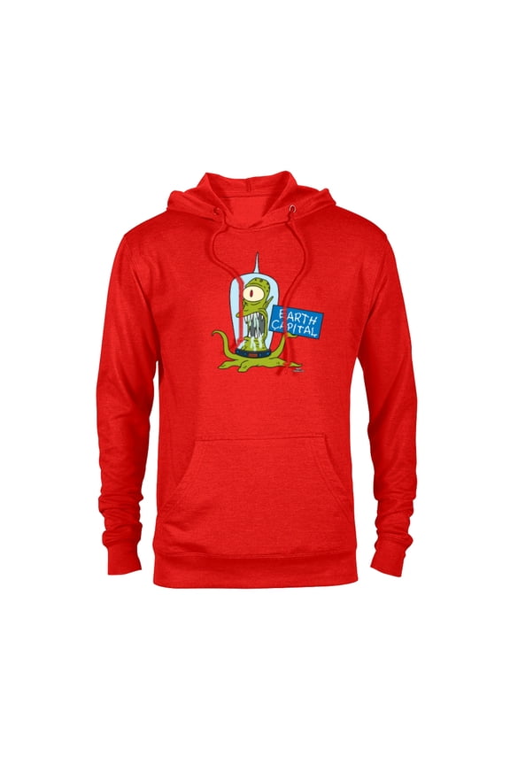 Kang and Kodos Earth Capital - Pullover Hoodie for Adults - Customized-Red