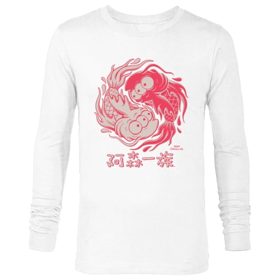 The Simpsons Koi Blinky Yin Yang Japanese - Long Sleeve T-Shirt for Men – Customized-White