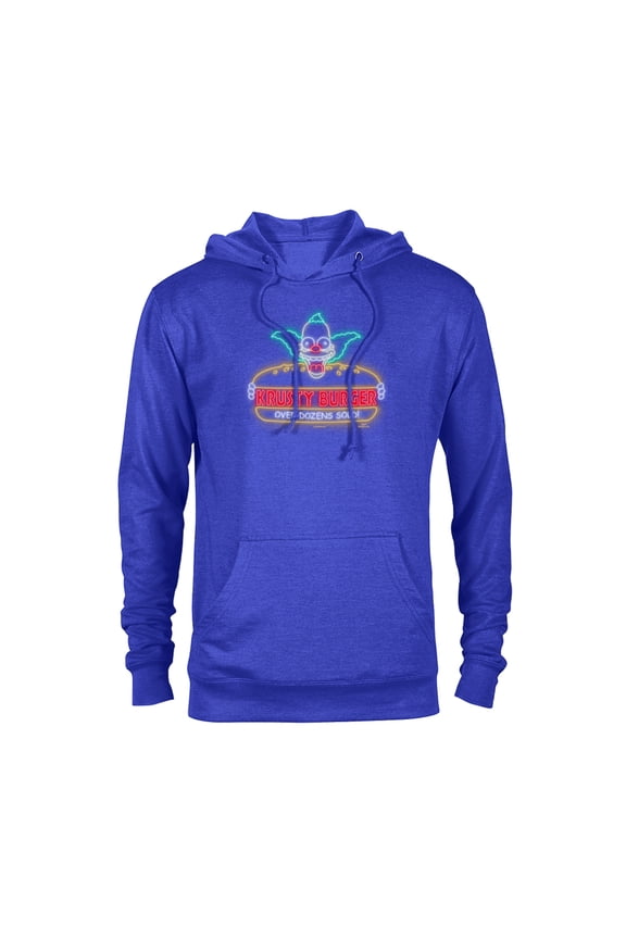 Krusty Burger Over Dozens Sold Neon Sign - Pullover Hoodie for Adults - Customized-Royal
