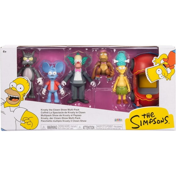 The Simpsons Krusty the Clown Show Multi Pack Action Figure 5-Pack (Krusty, Mr. Teeny, Sideshow Mel, Itchy & Scratchy)