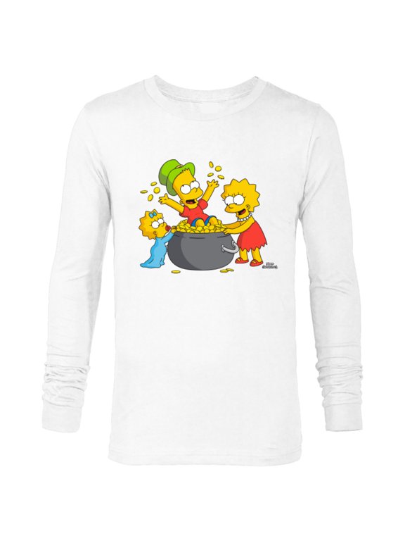 Lisa Bart Maggie Pot of Gold St. Patrick’s Day - Long Sleeve T-Shirt for Men - Customized-White