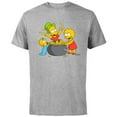 thumbnail image 1 of The Simpsons Lisa Bart Maggie Pot of Gold St. Patrick’s Day - Short Sleeve Cotton T-Shirt for Adults - Customized-Athletic Heather, 1 of 5