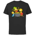 thumbnail image 1 of The Simpsons Lisa Bart Maggie Pot of Gold St. Patrick’s Day - Short Sleeve Cotton T-Shirt for Adults - Customized-Black, 1 of 5