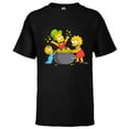 thumbnail image 1 of The Simpsons Lisa Bart Maggie Pot of Gold St. Patrick’s Day - Short Sleeve T-Shirt for Kids - Customized-Black, 1 of 5