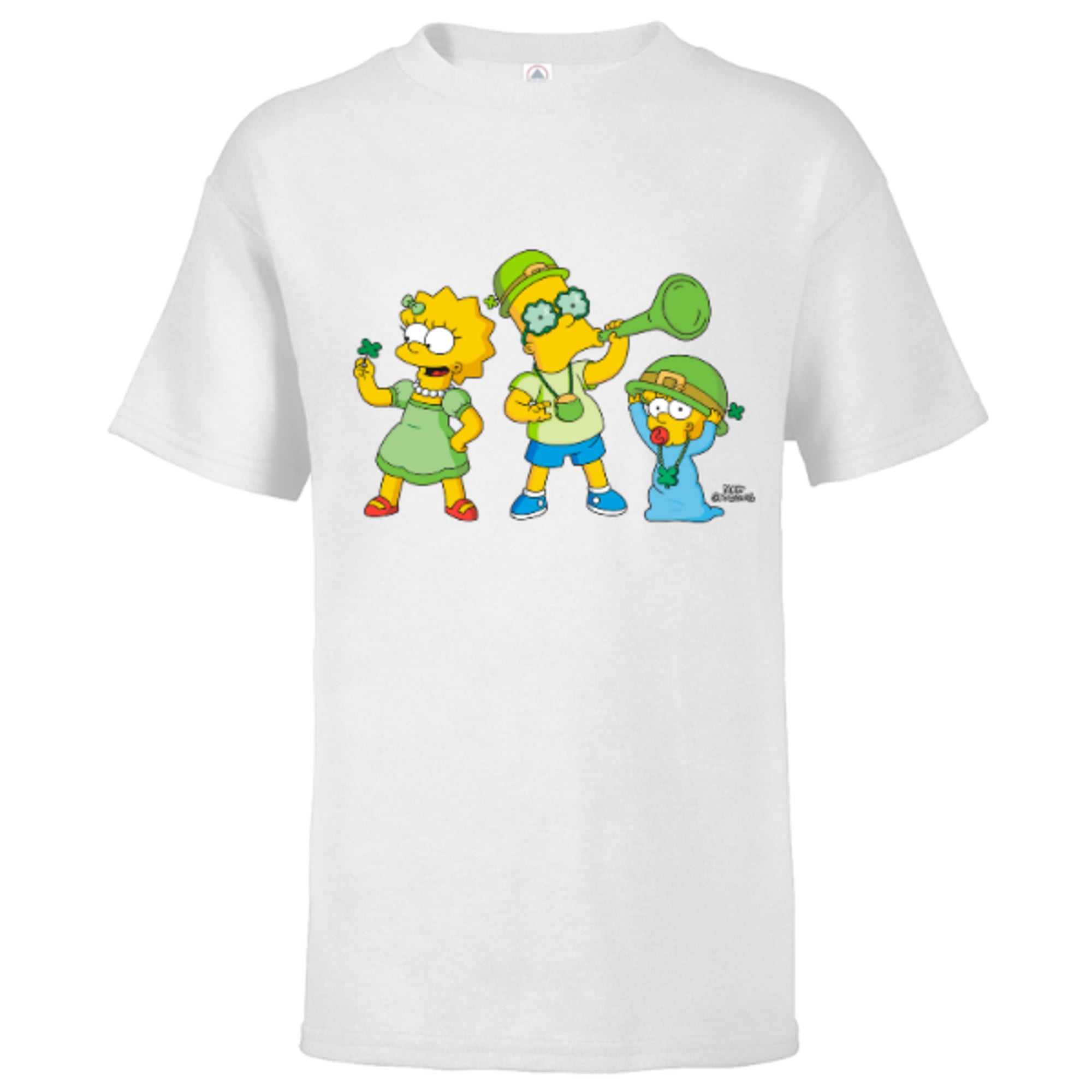 The Simpsons Lisa Bart Maggie St. Patrick's Day - Short Sleeve T-Shirt for  Kids - Customized-White - Walmart.com