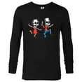 thumbnail image 1 of The Simpsons Lisa & Bart Spooky Skeletons Halloween - Long Sleeve T-Shirt for Men - Customized-Black, 1 of 5