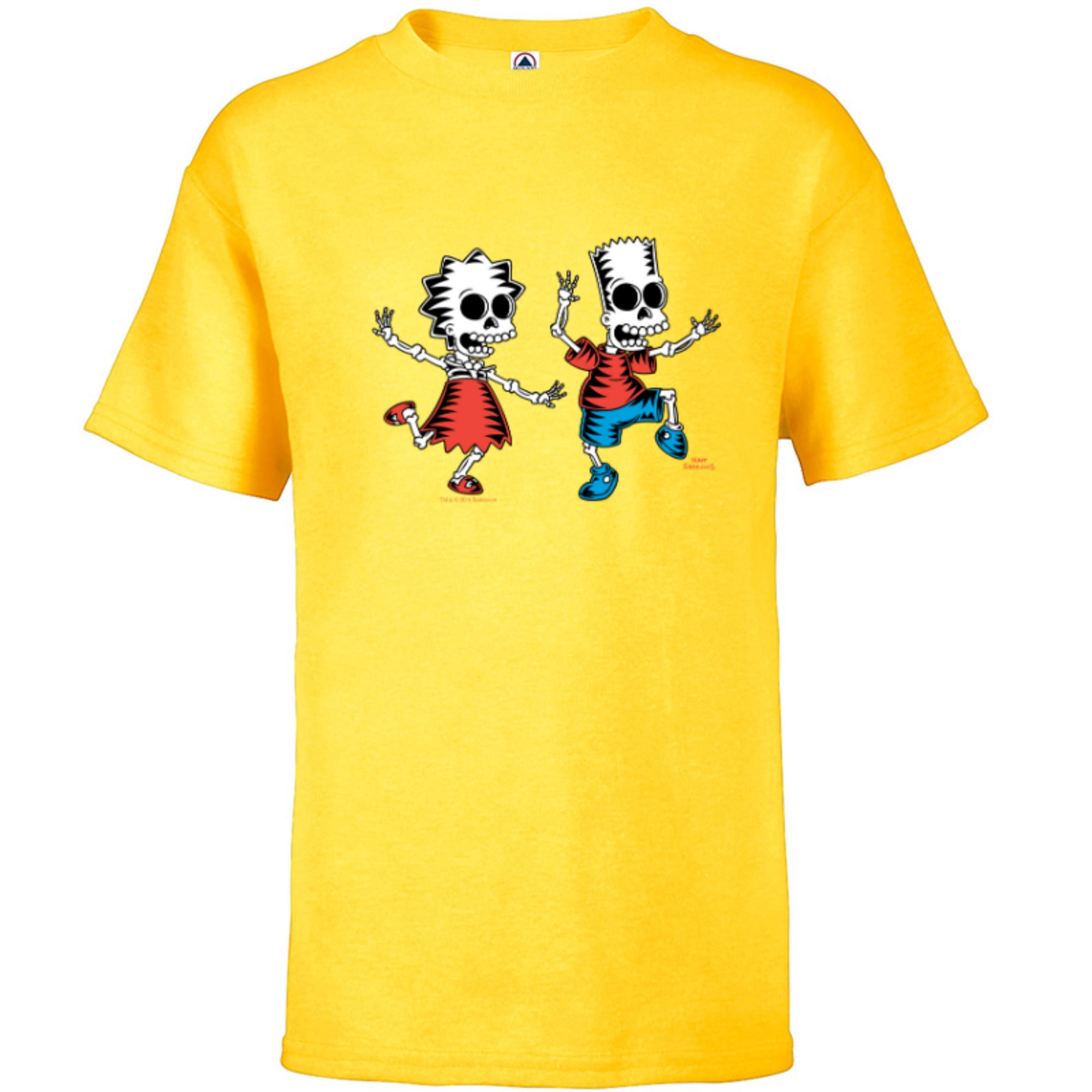 The Simpsons Skeletons T-Shirt For Adults - Officially Licensed, Black, Men's Sizes