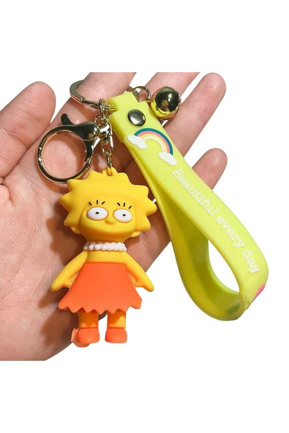 The Simpsons Lisa Figure PVC Key Ring - Adorable Lisa Simpson Key Chain