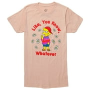 THE SIMPSONS Lisa, Like, You Know, Whatever Junior Women's T-Shirt
