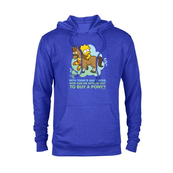 The Simpsons Lisa Simpson Buy a Pony Retro - Pullover Hoodie for Adults - Customized-Royal