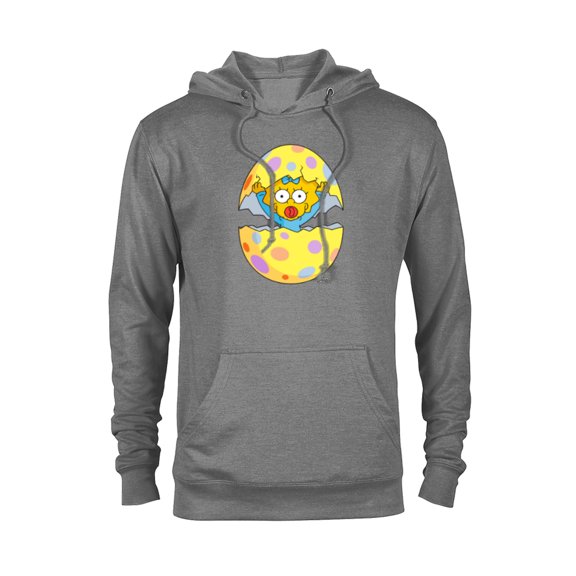 The Simpsons Maggie Easter Egg Grass Green - Pullover Hoodie for Adults - Customized-Graphite Heather