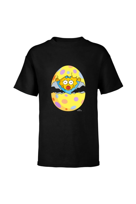 Maggie Easter Egg Grass Green - Short Sleeve T-Shirt for Kids - Customized-Black