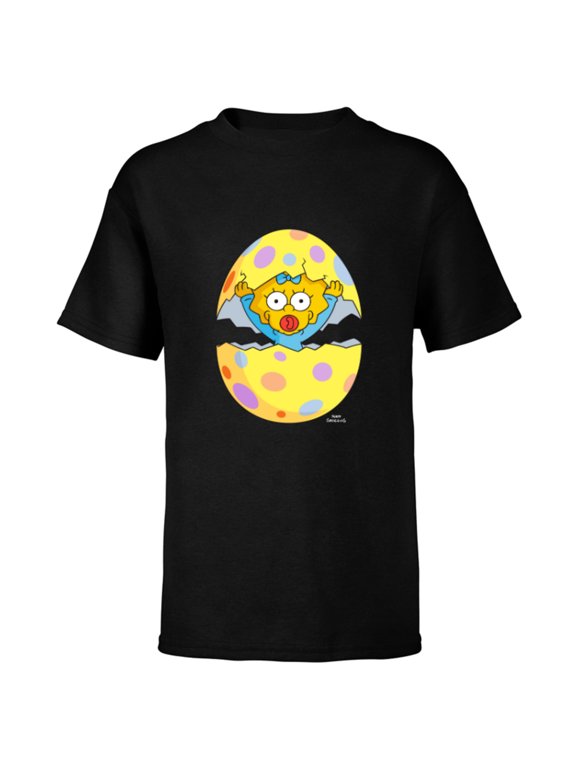 Maggie Easter Egg Grass Green - Short Sleeve T-Shirt for Kids - Customized-Black