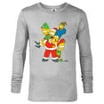 thumbnail image 1 of The Simpsons Marge Homer Bart Lisa Maggie Holiday - Long Sleeve T-Shirt for Men – Customized-Athletic Heather, 1 of 5