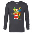 thumbnail image 1 of The Simpsons Marge Homer Bart Lisa Maggie Holiday - Long Sleeve T-Shirt for Men – Customized-Charcoal Heather, 1 of 5