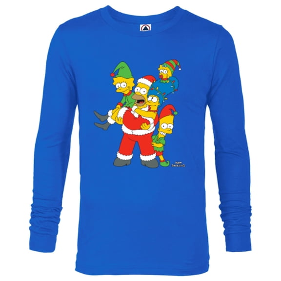 The Simpsons Marge Homer Bart Lisa Maggie Holiday - Long Sleeve T-Shirt for Men – Customized-Royal