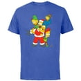 thumbnail image 1 of The Simpsons Marge Homer Bart Lisa Maggie Holiday - Short Sleeve Cotton T-Shirt for Adults - Customized-Royal Heather, 1 of 5