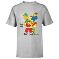 thumbnail image 1 of The Simpsons Marge Homer Bart Lisa Maggie Holiday - Short Sleeve T-Shirt for Kids – Customized-Athletic Heather, 1 of 5