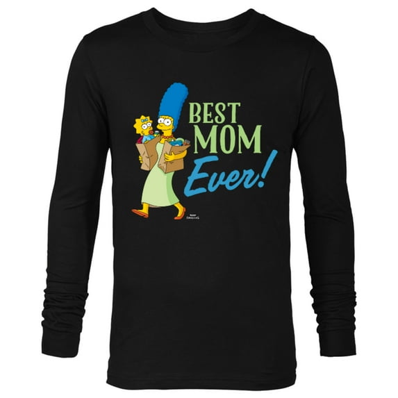 The Simpsons Marge Simpson Best Mom Ever - Long Sleeve T-Shirt for Men - Customized-Black