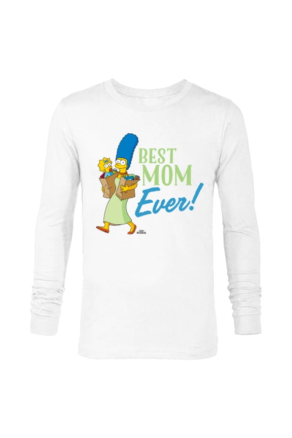 Marge Simpson Best Mom Ever - Long Sleeve T-Shirt for Men - Customized-White