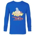 thumbnail image 1 of The Simpsons Marge Simpson Turn That Frown Upside Down Retro - Long Sleeve T-Shirt for Men - Customized-Navy, 1 of 5